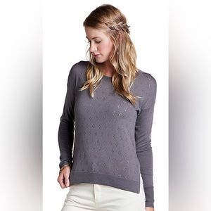 Toad & Co Cambria Pointelle Crew sweater - merino blend - like new - size M